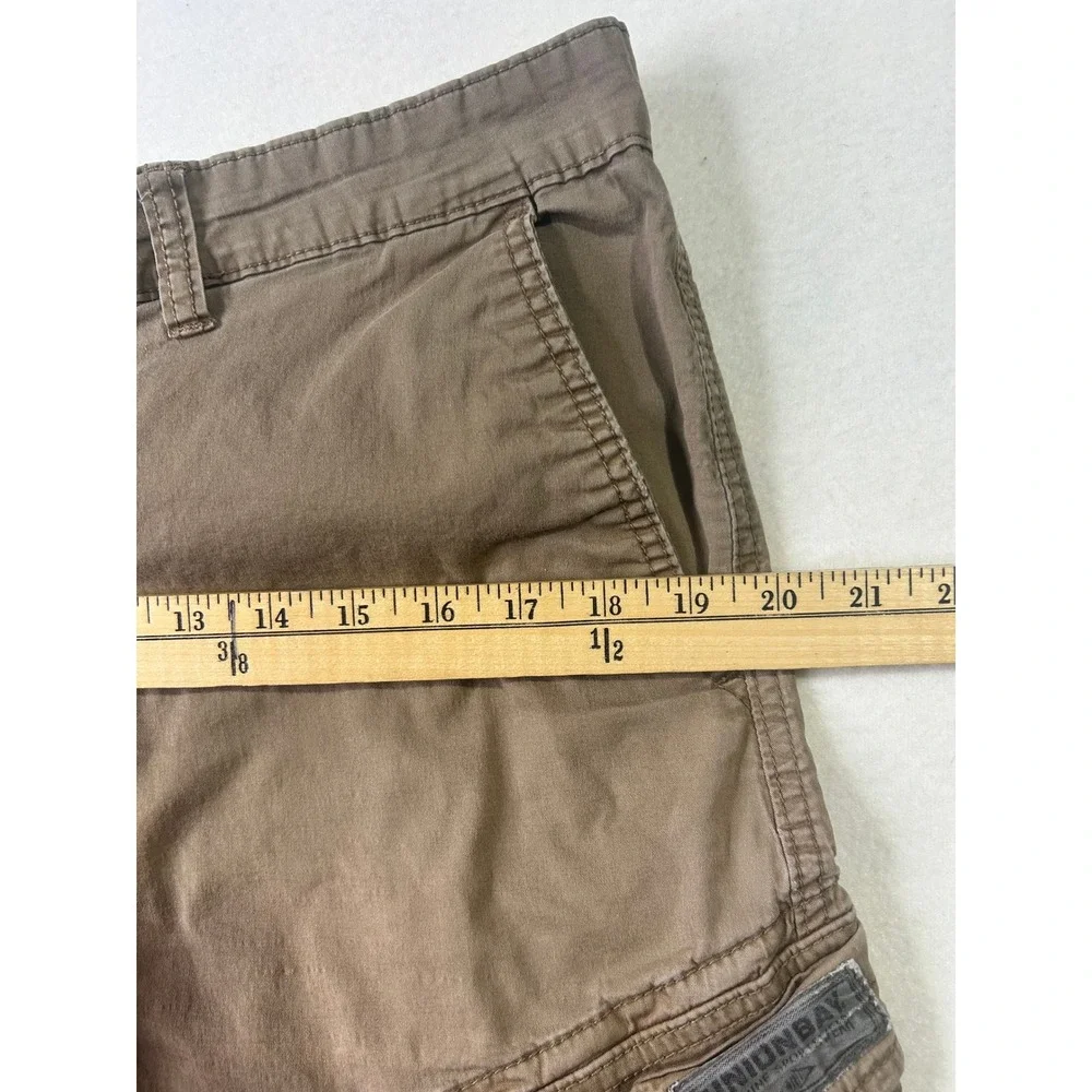 Unionbay Mens 36 Brown‎ Stretch Cotton Cargo Shorts Multi Pocket Utility Hiking